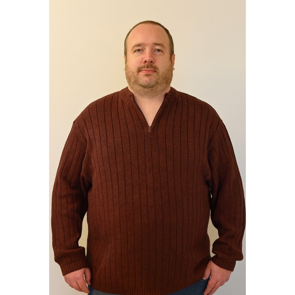 Woolrich vtg red ribbed knit outdoors‎ 2XL wool blend pullover 1/4 zip sweater